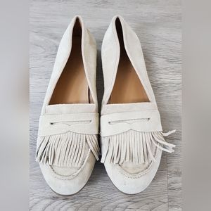 Womens leather flat shoe - size 6.5